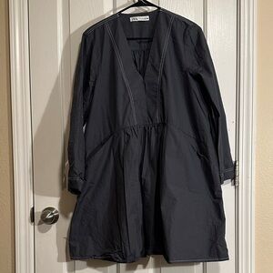 Zara Charcoal Tunic Top